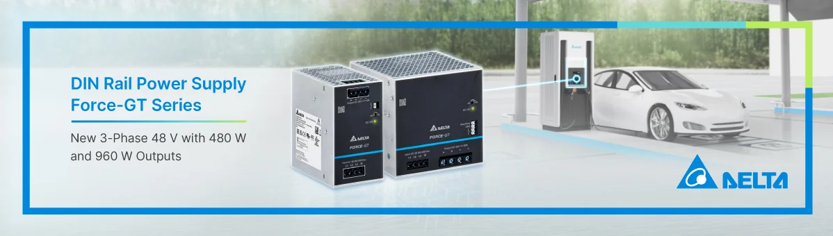 3-Phase 48V 480W & 960W DIN rail power supply Force-GT Series
