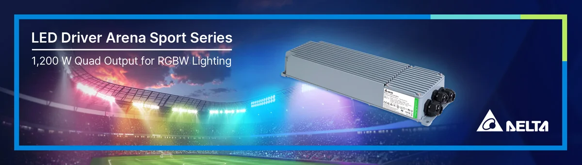 Arena Sport Series 1,200W led driver with quad-output for RGBW lighting